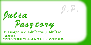 julia pasztory business card